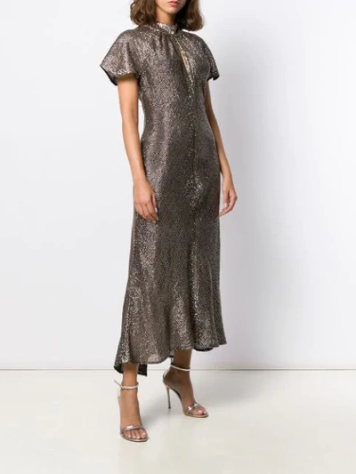 Shop Maria Lucia Hohan Julissa Sequinned Dress In Silver