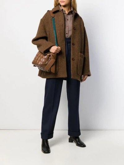 Shop Acne Studios Cocoon Coat In Brown