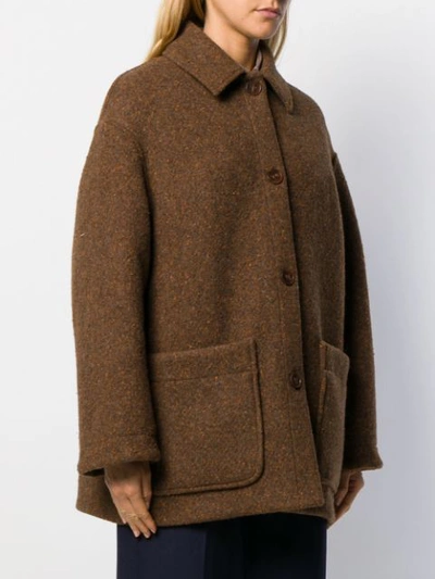 Shop Acne Studios Cocoon Coat In Brown