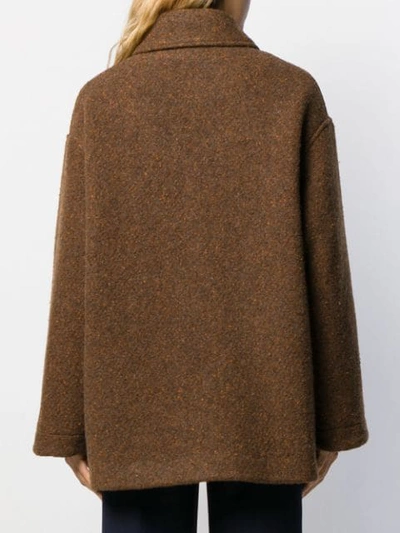 Shop Acne Studios Cocoon Coat In Brown