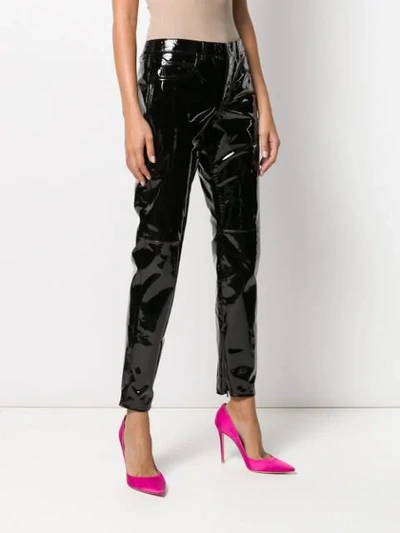 SKINNY LEATHER VINYL TROUSERS