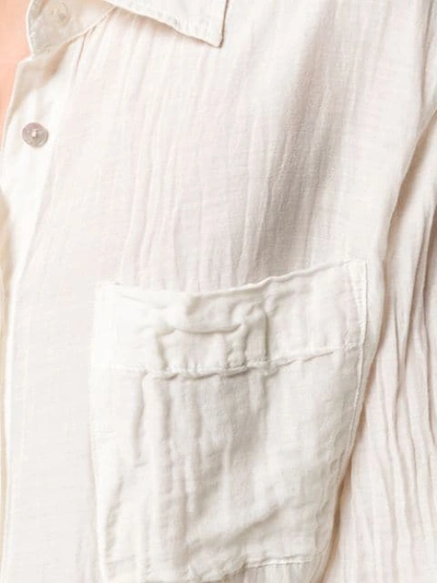 Shop Raquel Allegra Creases Shirt In White