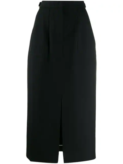 STRAIGHT-CUT MIDI SKIRT