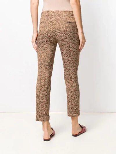 Shop Etro Cropped Trousers In Neutrals
