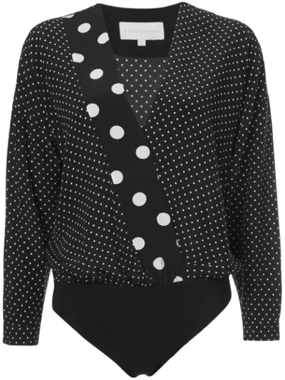 Shop Michelle Mason Oversized Blouse Bodysuit - Black