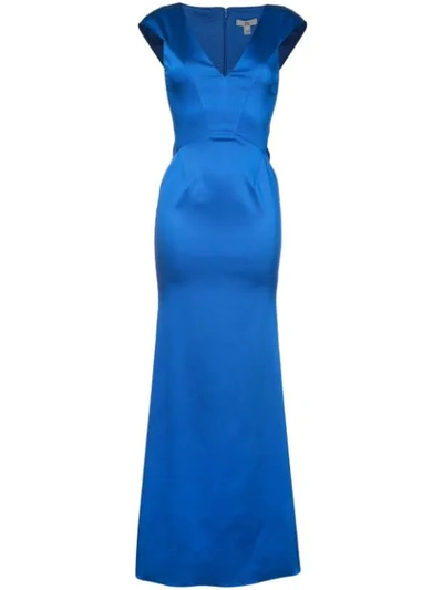 Shop Zac Zac Posen Nina Gown In Blue