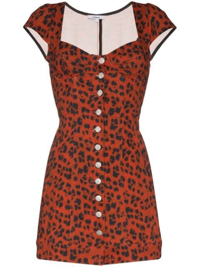Miaou Leopard Print Gigi Dress In Red