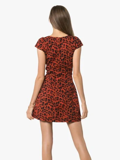 Miaou Leopard Print Gigi Dress In Red
