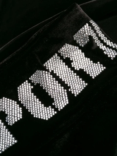 Shop Plein Sport Embellished Logo Leggings In Black