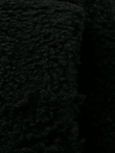 Shop Drome Midi Shearling Coat In 800 Black