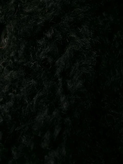 Shop Drome Midi Shearling Coat In 800 Black
