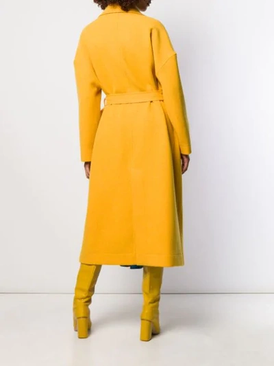 Shop Alysi Oversized Coat In Yellow