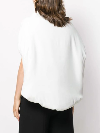 Shop Mm6 Maison Margiela Padded Blouse In White