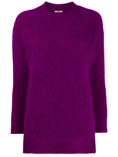 Shop Bellerose Knitted Jumper In Purple