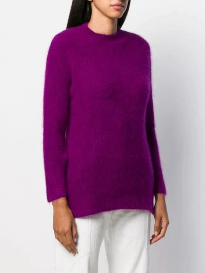 Shop Bellerose Knitted Jumper In Purple