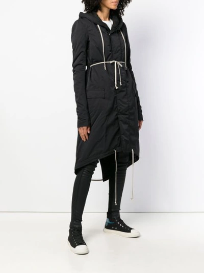 Shop Rick Owens Drkshdw Raincoat - Black