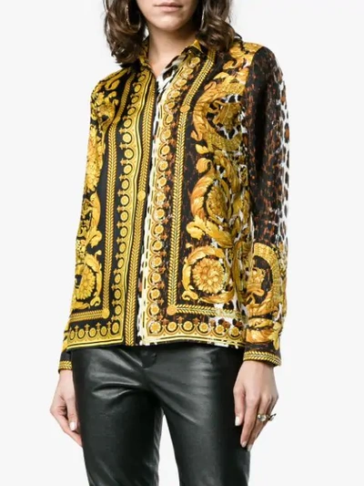 Shop Versace Barocco Fw 91 Silk Shirt In A7008 Multi