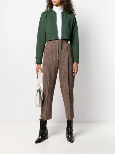 Shop Dorothee Schumacher Cropped Zipped Jacket In 581