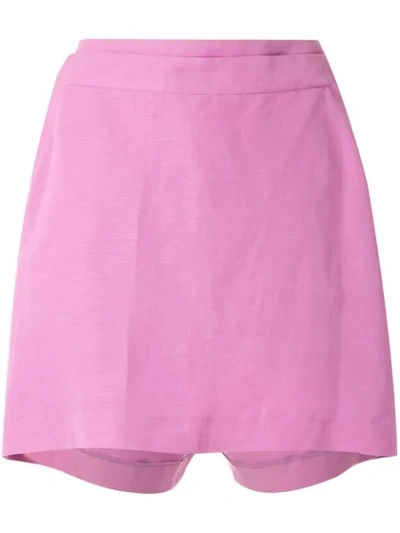 Shop Tufi Duek Linen Skorts In Pink