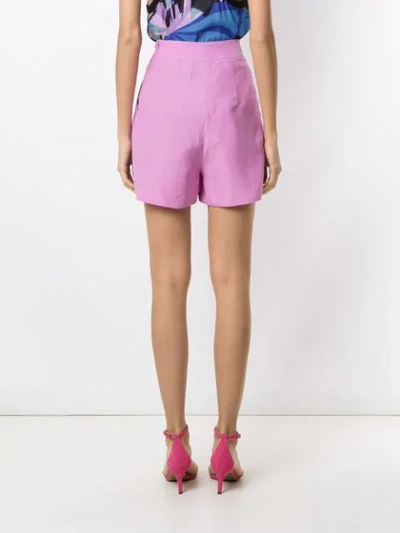 Shop Tufi Duek Linen Skorts In Pink