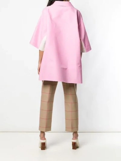 Shop Marni Oversized Colour Block Shirt In Pink