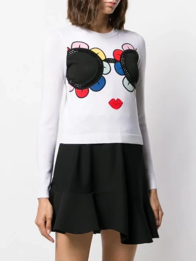 Shop Alice And Olivia Flower Detail Top In White