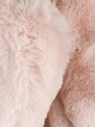 Shop Apparis Faux-fur Midi Coat In Pink