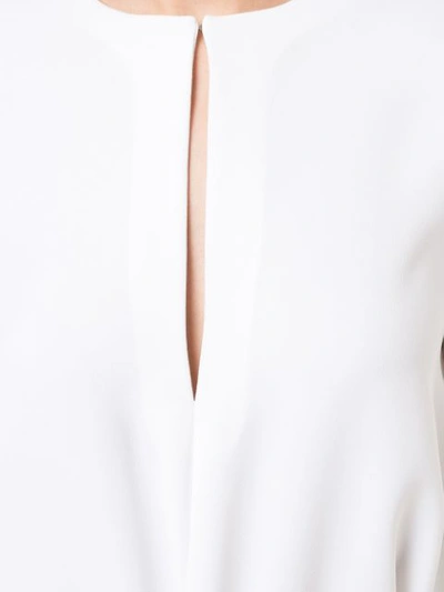 Shop Carolina Herrera Keyhole Blouse - White