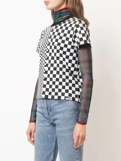 Shop Proenza Schouler Pswl Checkerboard Baby T-shirt - Black