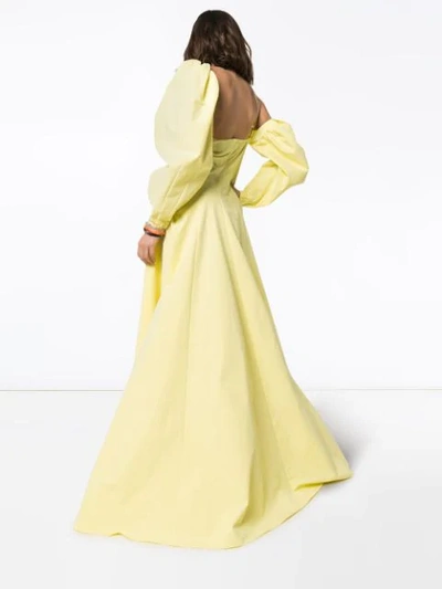 Shop Rosie Assoulin Ups And Downs Asymmetric Gown In Yellow