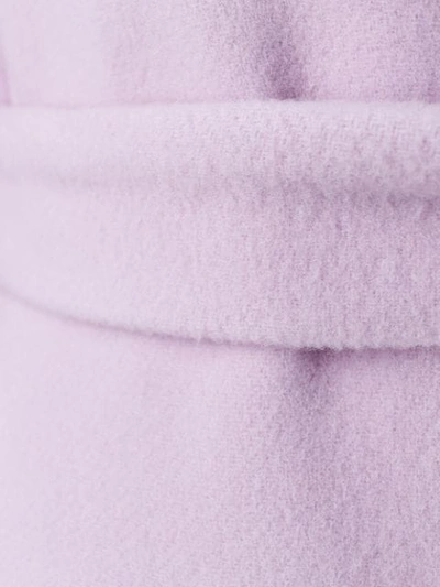 Shop Pinko Belted Long Coat In Purple