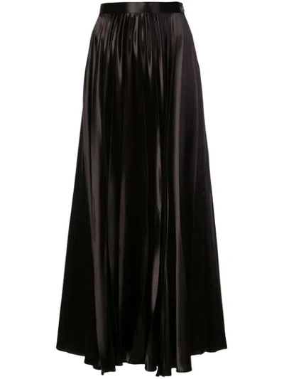 Shop The Row Pleated Maxi Skirt In Brown