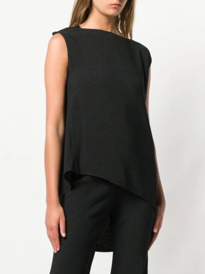 Shop Rick Owens Draped Back Tank Top In Black