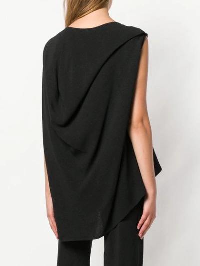 Shop Rick Owens Draped Back Tank Top In Black