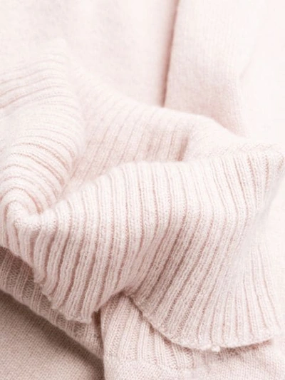 Shop D-exterior Turtleneck Fine Knit Jumper In Pink