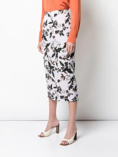 Shop Diane Von Furstenberg Floral-print Skirt In Purple