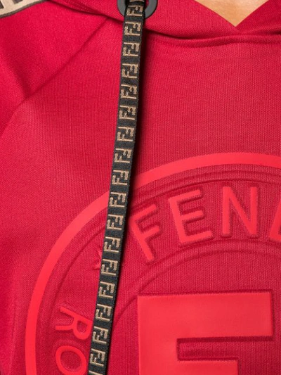 Shop Fendi Roma Amor Hoodie In Red