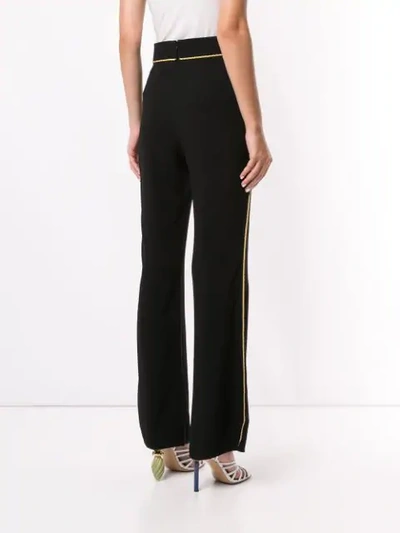 Shop Peter Pilotto Flared Cady Trousers In Black