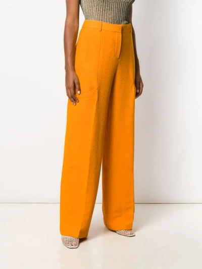 Shop Jacquemus Tailored Wide Leg Trousers In Orange