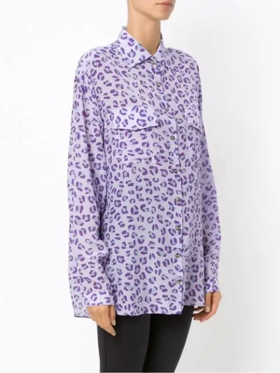 Shop Amir Slama Jaguar Silk Shirt In Neutrals