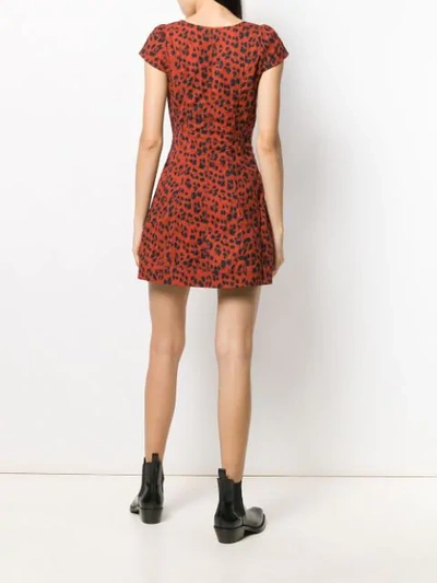 Miaou Leopard Print Gigi Dress In Red