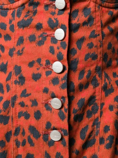 Miaou Leopard Print Gigi Dress In Red