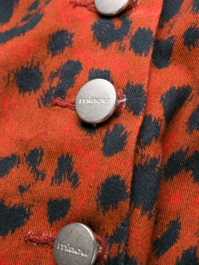 Miaou Leopard Print Gigi Dress In Red