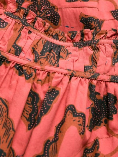 Shop Ulla Johnson Ruffled Midi Skirt In Cinnabar