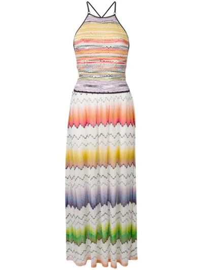 Shop Missoni Long Printed Dress In Neutrals
