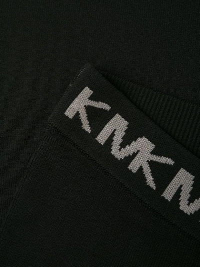 Shop Michael Michael Kors Logo Embroidered Leggingse In Black