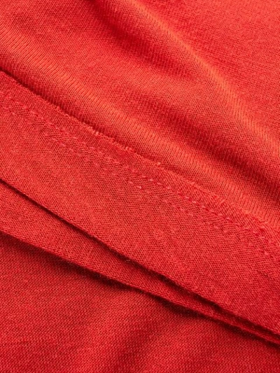 Shop Rick Owens Silk Blend T-shirt In 133 Cardinal Red