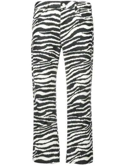 Shop Isabel Marant Étoile Apolo Zebra Print Trousers In Black