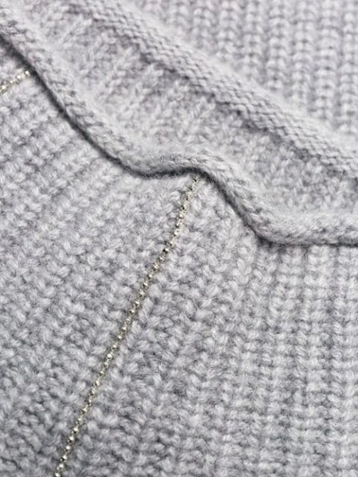 Shop Peserico Ribbed Knit Sweater In 975 Grey