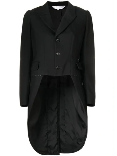 Shop Comme Des Garçons Comme Des Garçons High Low Tuxedo Jacket In Black